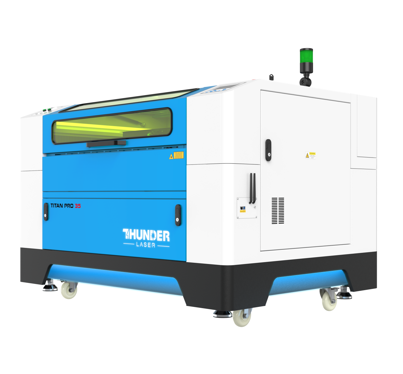 Machine de découpe et gravure laser THUNDER TITAN 35 PRO CO2 RF & Fibre MOPA (Dim. 90 x 60 cm)