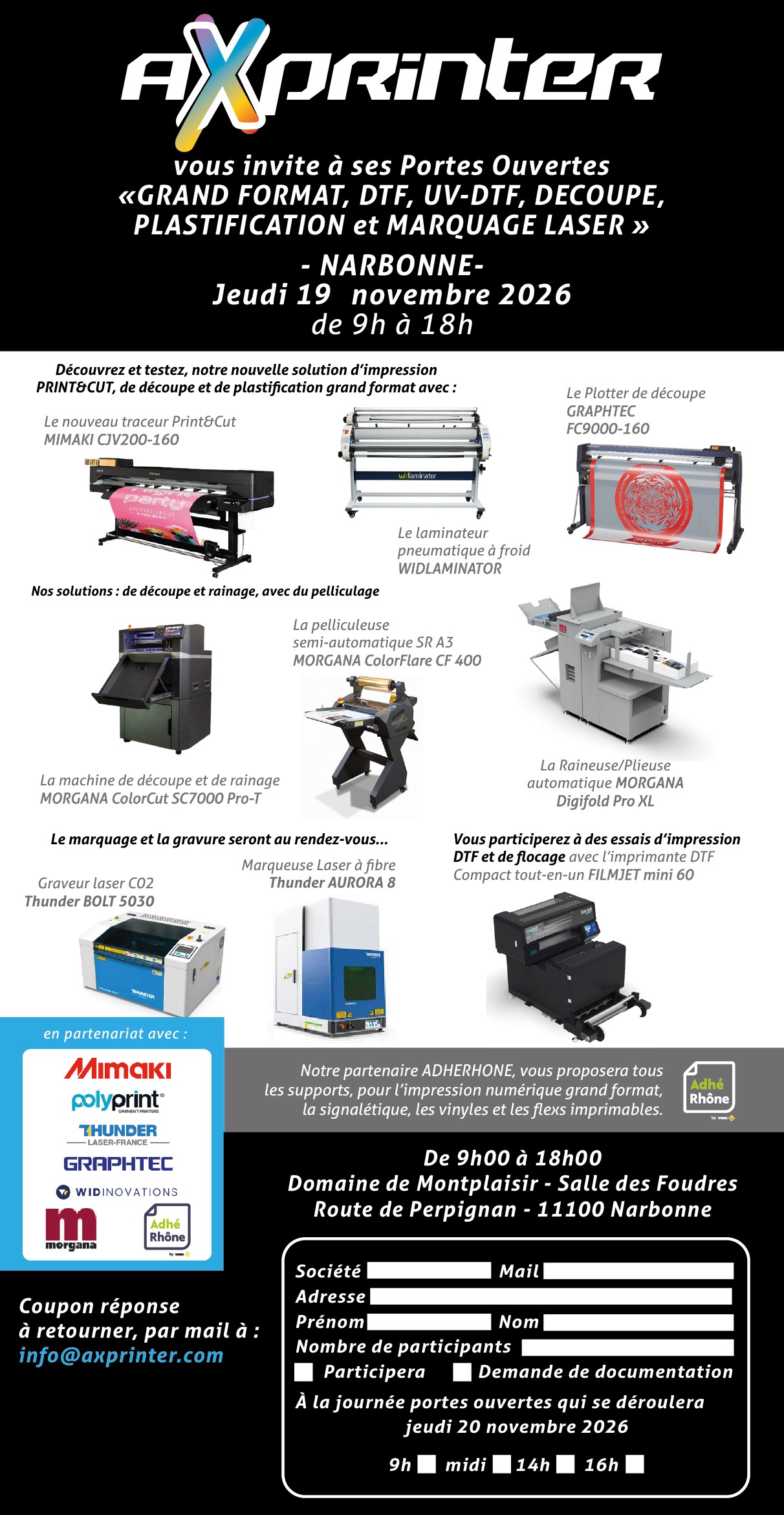 Invitation aux Journées Portes Ouvertes Axprinter 2026